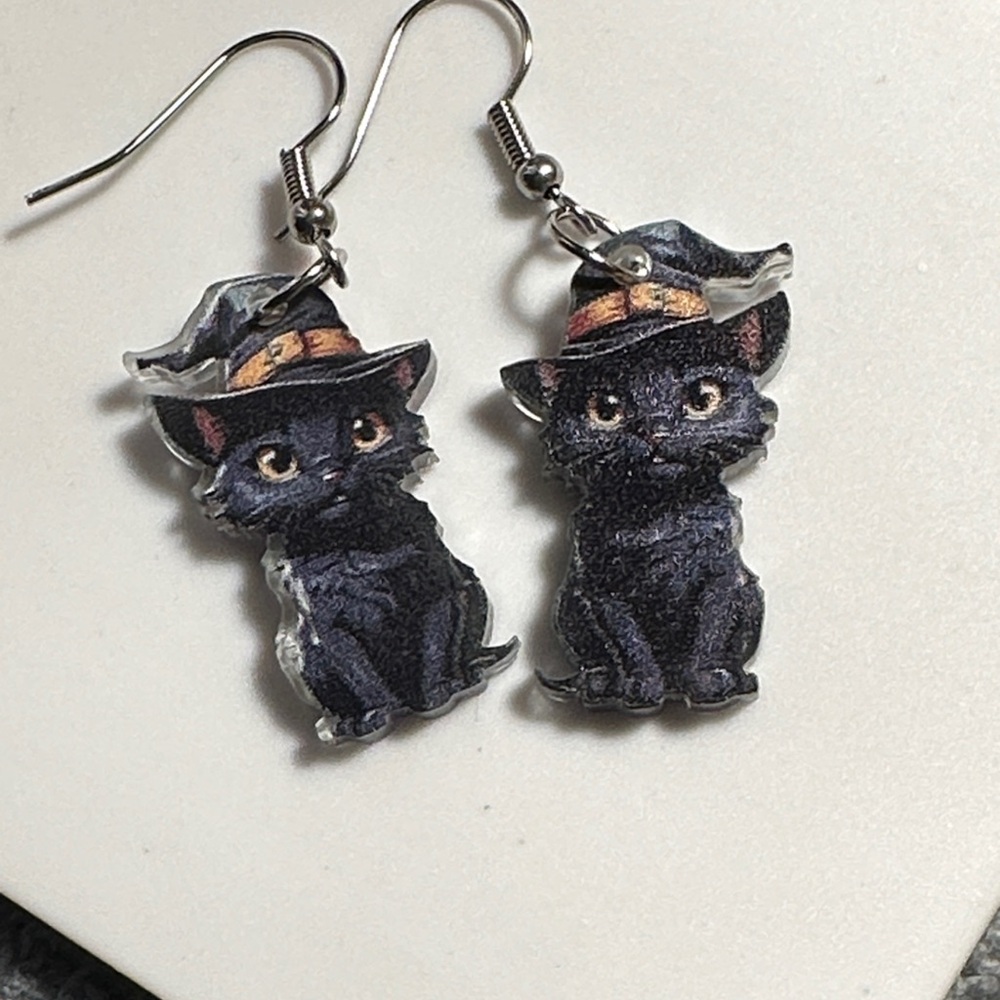 Black Cat Earrings